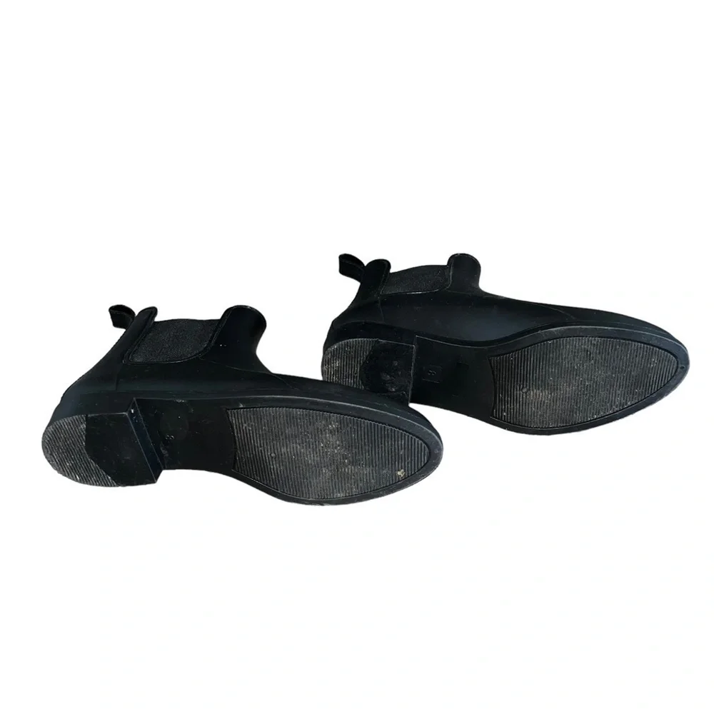 Merona Target Chelsea Rain Boots Black Pull On